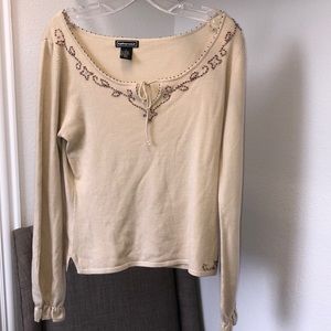 Beaded knit top